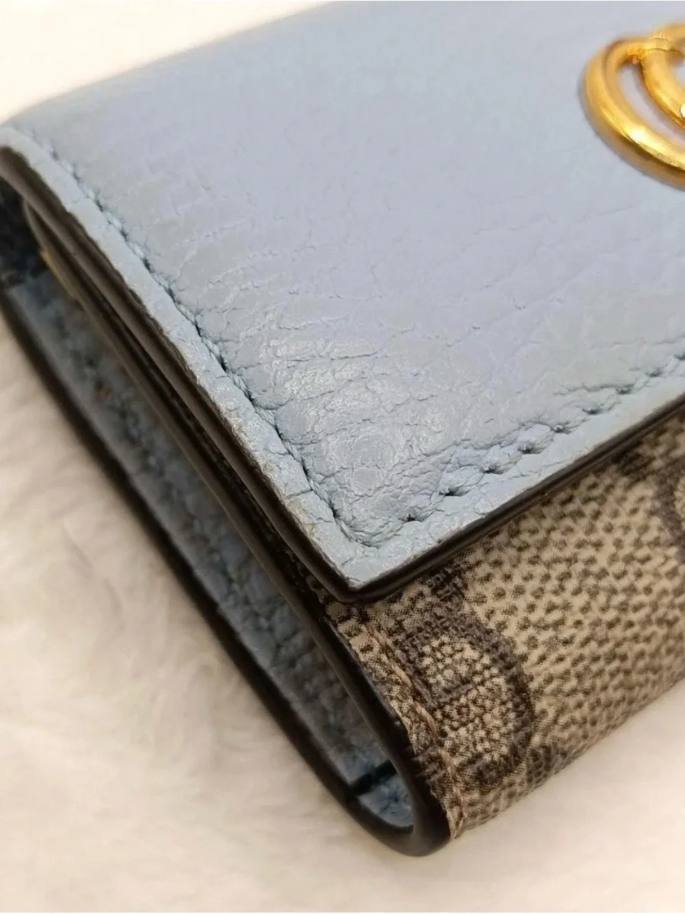 Gucci GG Marmont Leather 6-Key Case Blue